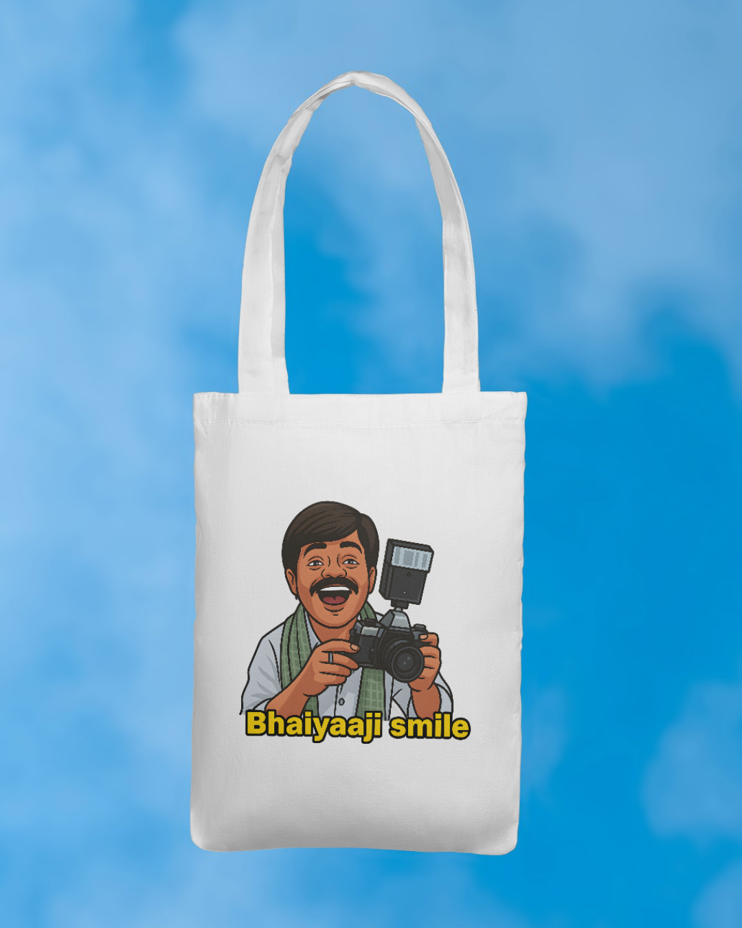 Bhaiya Ji Smile Tote Bag Zipper