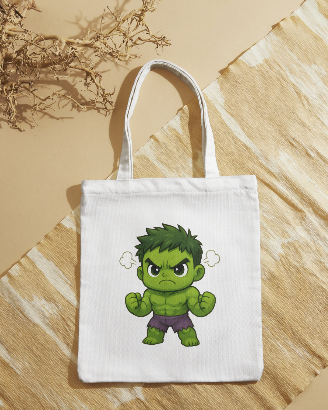 Angry Green Man Tote Bag Zipper