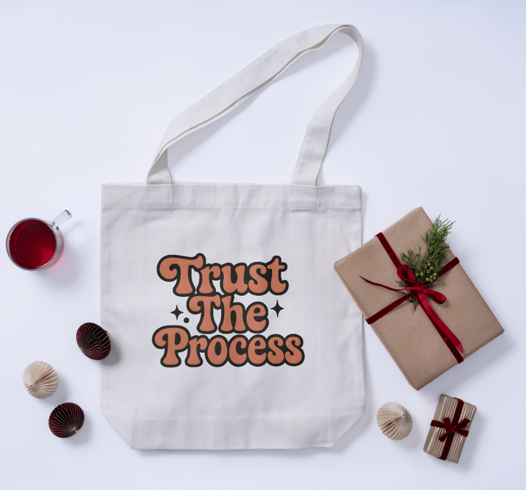 Trust the Process Tote Bag Zipper
