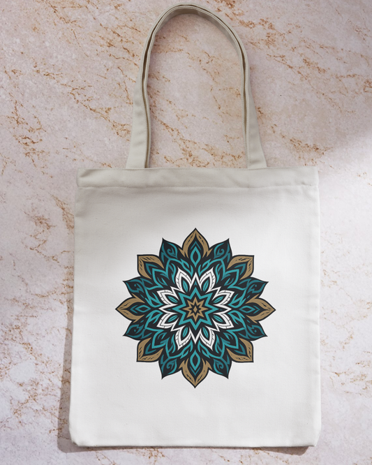 Rangoli Design Tote Bag Zipper