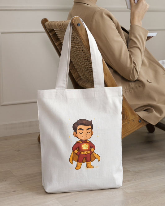 Cute Superhero Tote Bag Zipper