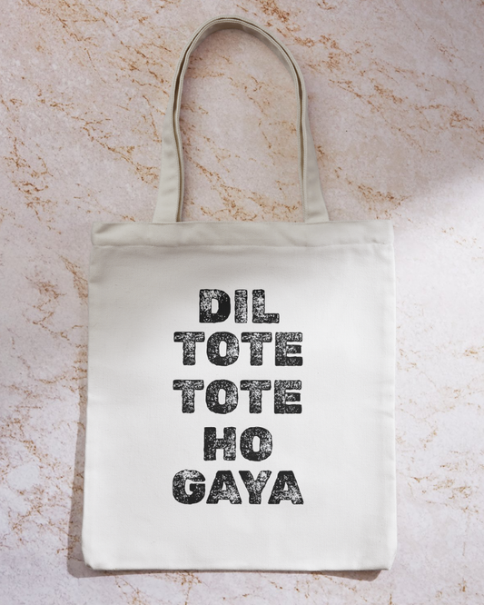 Dil Tote Tote Ho Gaya Tote Bag Zipper