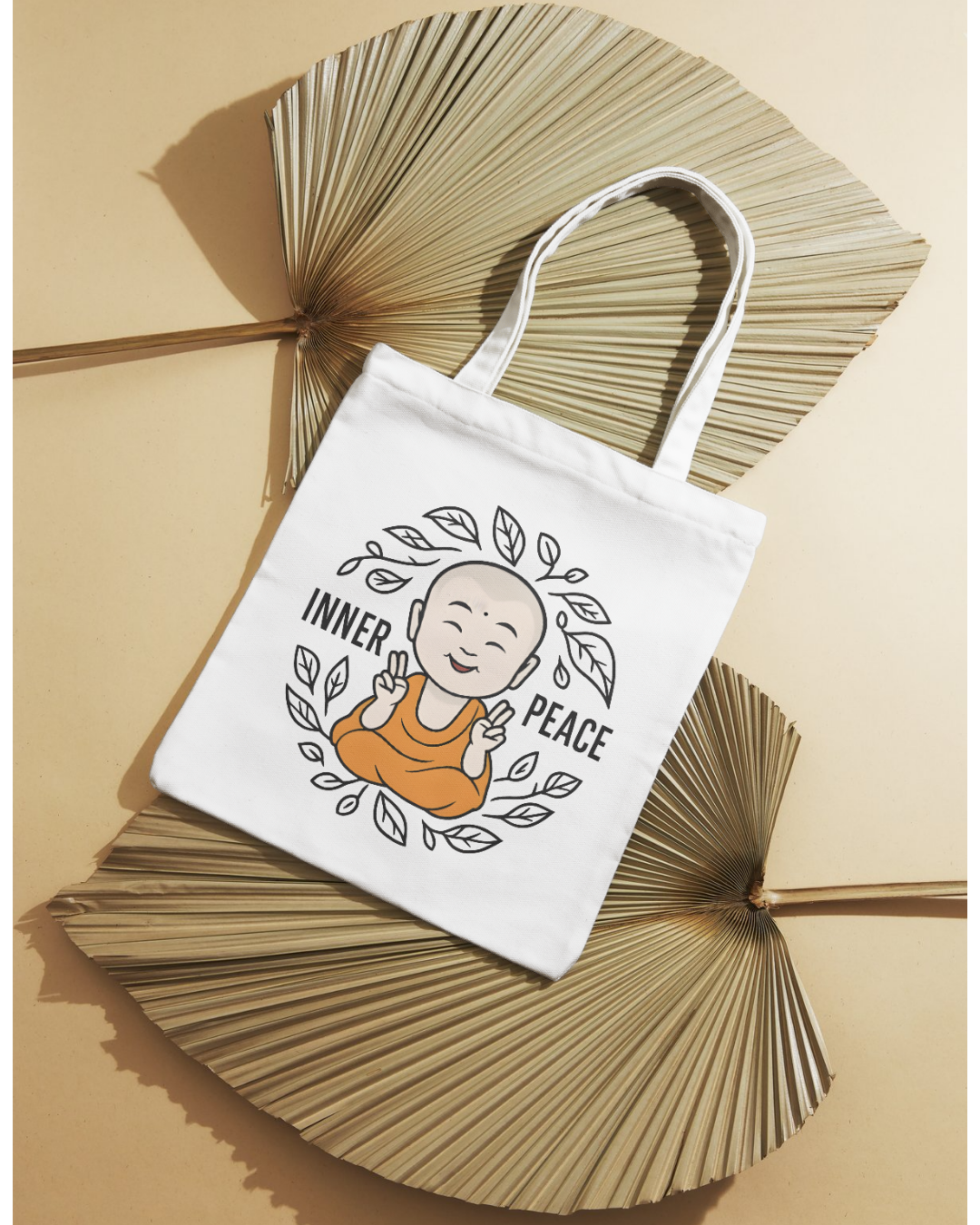 Inner Peace Tote Bag Zipper