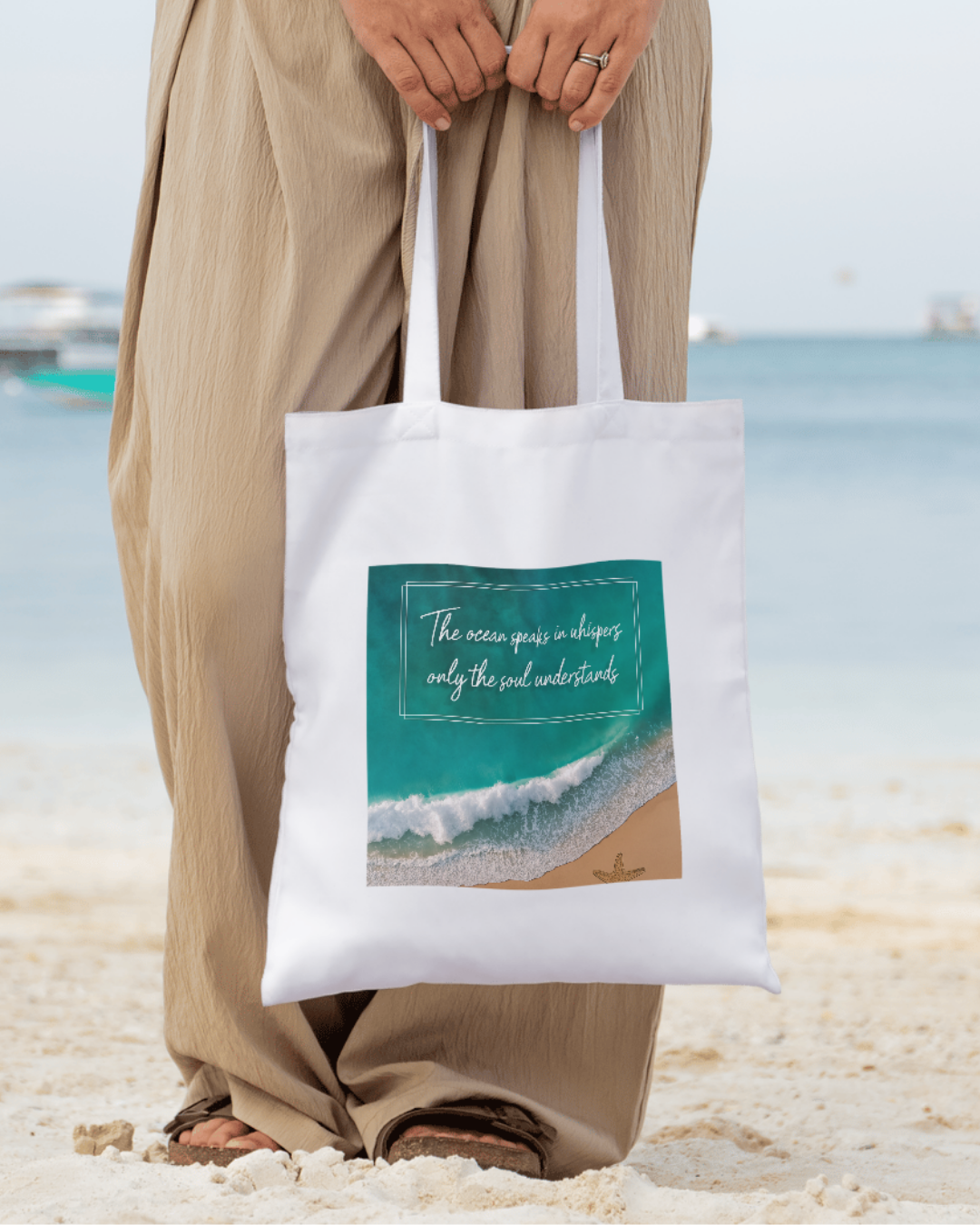 Ocean Speaks Tote Bag